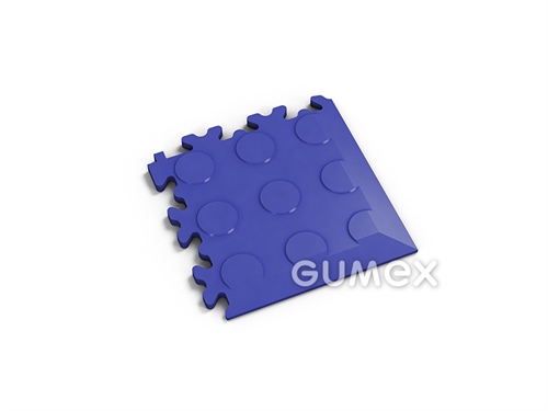 Anlaufecke Fortelock 2046, 7mm, 140x140mm, 92°ShA, Dessin flache Noppen, blau, 